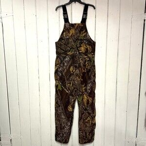 Wolf Mountain Mossy Oak Men's Size LS Camouflage Insulated Hunting Bib Overalls